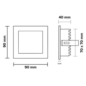 Inbouwarmatuur muur 2.1W 700mA 3000K diffuus Lumiko Tosca