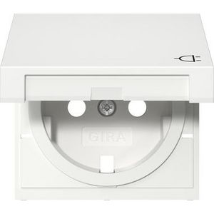 Res-onderdeel: afdekking wandcontactdoos met randaarde KD System 55