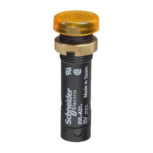 signaallamp Rond 12 IP40 Oranjegeel ingebouwde LED 12Vklem