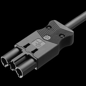 Aansluitsnoer male 2-polig 0,75mm² LV9 50cm zwart (AC166 ALCGS/3-2075 0)