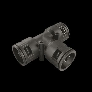 Kunststof T-stuk 2x Ø15.8mm IP68/ IP69K zwart VVE=10