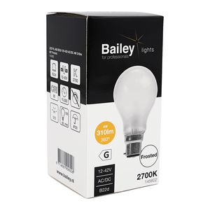 LED-lamp A60 FIL B22d 12V-42V AC/DC 4W 310lm 29W 827 Frosted