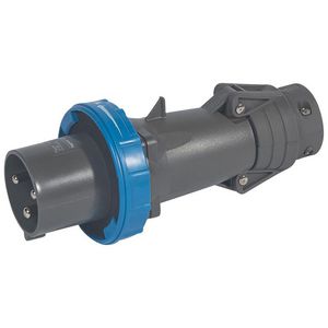 Stekker recht 230V 63A 3-polig IP67 kunststof Hypra
