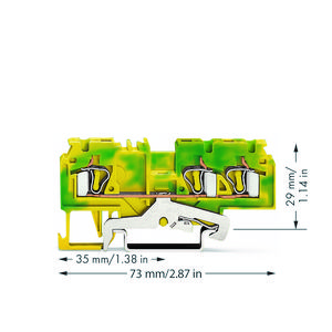 3-draads aardklem 4mm² Markering zij/midden 880-687/9VVE=100