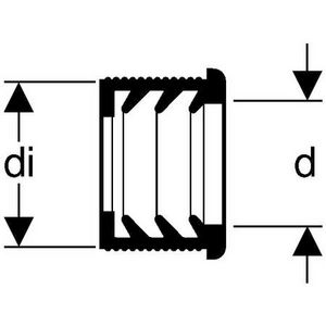 Verlooprubber 57mm v. buis 32mm in buis 63mm