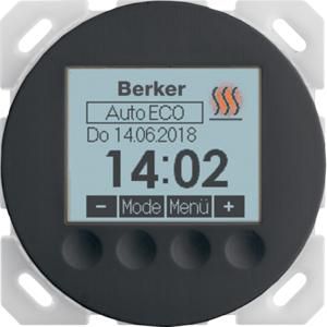 Thermostaat met display maakcontact berker 1930 zwart