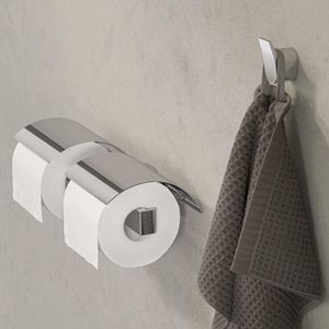 Closetrolhouder chroom dubbel met klep WYNK