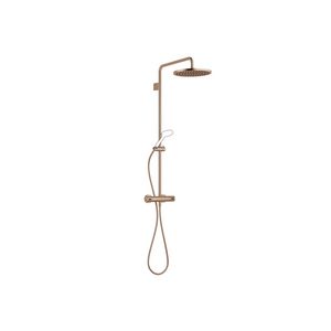 Showerpipe douchethermostaat z.handdouche Brons gebors.