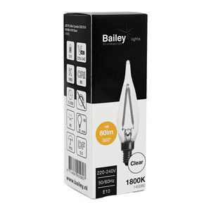 LED-lamp C22 CL FIL Mini kaars E10 1W 10W 80lm 818 helder