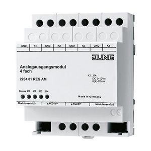Analoge uitgang 4-voudig uitbreiding KNX