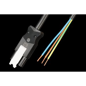 Prefab aansluitsnoer male 3-polig 2,5mm² LV15 37,5cm zwart B2ca (AC166 ALCGS/325 37,5)