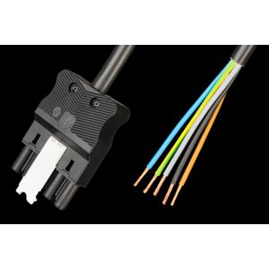 Prefab aansluitsnoer female 5-polig 2,5mm² LV15 37,5cm zwart B2ca (AC166 ALCGB/525 37,5)