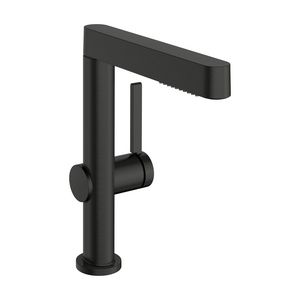 Wastafelkraan Finoris 230 2 straalsoorten uittrekbare vuistdouche Brushed Black Chrome