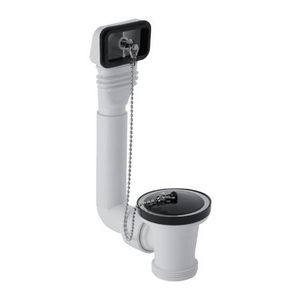 Gootsteen afvoerplug met overloop 1.1/2" alpien wit