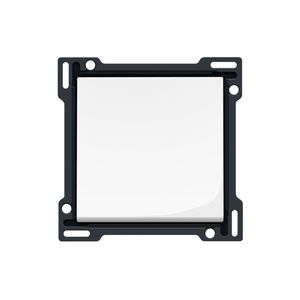 Afwerkingsset enkelv. schakelaar/knop helder wit