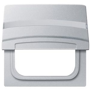 Centraalplaat met tekst kd verloop v SI IP44 A-w aluzilver (2118 GKN-33)