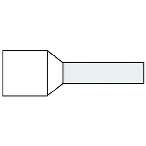 Zak a 500st. Adereindhuls geisol. 0,5mm² Wit 6mm stand.