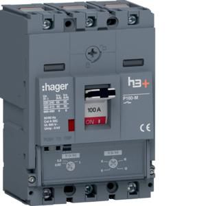 Vermogensautomaat h3+ P160 TM 3P3D 100A 50kA kooiklemmen