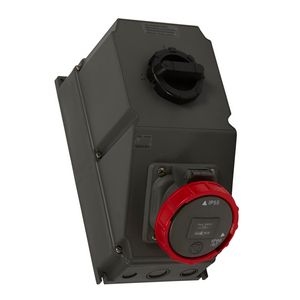 Wandcontactsdoos gesch. 400V 63A 4-polig IP67 Hypra