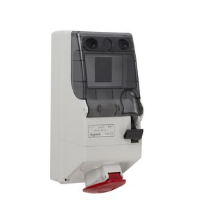 Wandcontactsdoos gesch. + DIN 400V 32A 4-polig IP44 P17