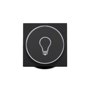 Afwerkingsset doorschijnende ring lampsymbool 6A pianoblack
