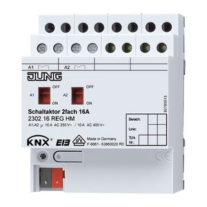 Schakelactor 16A 2-voudig KNX