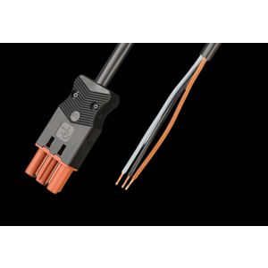 Aansluitsnoer female 3-polig 1,5mm² 100cm bruin Eca (AC166 ALCGB/315)