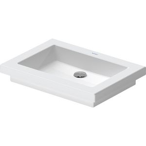 UNIVERSEEL #031758 inbouwwastafel 580mm wit zonder kraangat