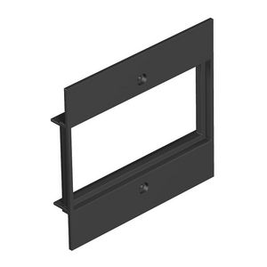 Afdekplaat voor 2x module 45 in T12L 94.5x88mm zwart