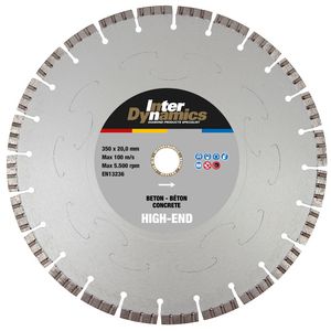 Beton High-End diamantzaagblad 300mm asgat 20.0mm