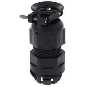 Push-in kabelwartel polyam IP68 M12, trekontlasting doorlaat 3-7mm zwart (ESKVZ-P12BK) VVE=50
