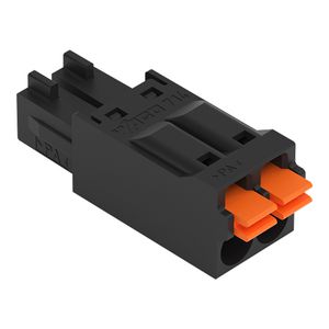 1-draads FE steker druk 1,5mm² zwart 714-102 VVE=200
