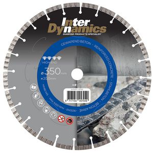 Beton High-End diamantzaagblad 350mm asgat 20.0mm