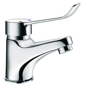 Wastafelmengkraan H.60 zonder trekplug hygien. hendel