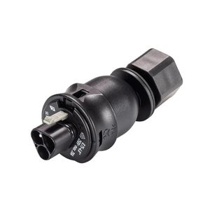 Connector RST2013C male 3-polig krimp 250v 20a zwart VVE=100
