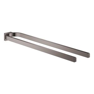 Selection handdoekhouder dubbel 41059A00 hard graphite (donker grijs)