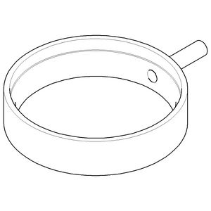 Houder v. glazen toiletborstelhouder 203x198x77mm chr
