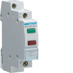 Ledsignaalmodule groen + rood 230 VAC