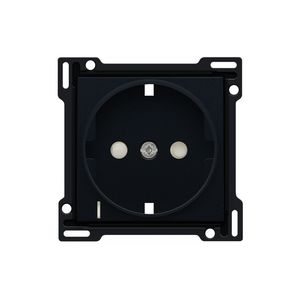 Afwerkingsset stopcontact randaarde besch/spanning black