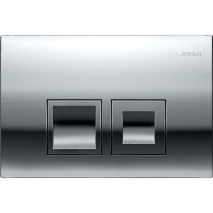 Bedieningsplaat 2-toets Delta25 SQUARE (voorheen Delta35) chroom VVE=10
