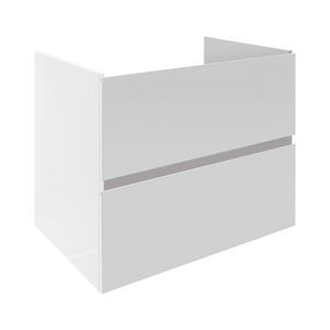 Onderkast (100x45cm) met 2 lades greeploos afgeschuind - S2 - White hoogglans gelakt