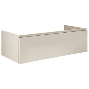 Onderkast (100x40cm) met 1 lade greeploos afgeschuind - S2 - White hoogglans gelakt