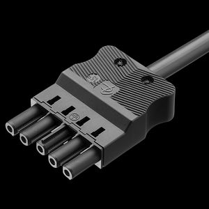 Aansluitsnoer female 5-polig 1,5mm² 100cm zwart Eca (AC166 ALCGB/515 100)