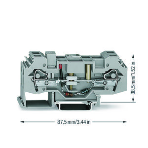 Aarddraadscheidingsklem 24V 6mm² grijs 282-140