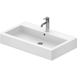 VERO #045480 wastafel 800mm wit met kraangat met overloop