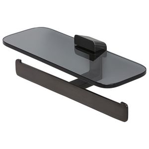 Toiletrolhouder dubbel planchet van rookglas