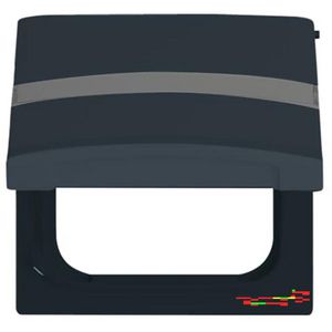 Centraalplaat met tekstk d verloop v SI IP44 A-w antraciet (2118 GKN-35)