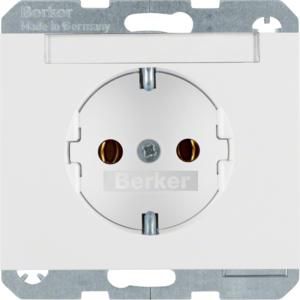 Wandcontactdoos RA tekstv. steek berker K.1/K.5 polarwit