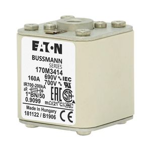 Zekering h. snelheid 160A AC 690V 200kA compact 1 45x VVE=6