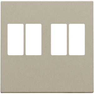 Afwerkingsset 2-voudige luidsprekeraansl. champagne coate